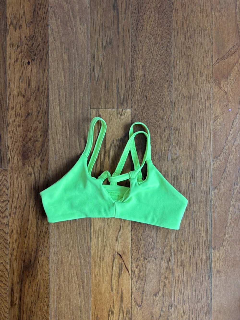 FIVE DANCEWEAR Bright Lime Strappy Sports Bra